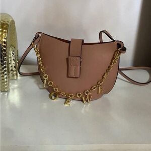 Pink Leather Shoulder Bag